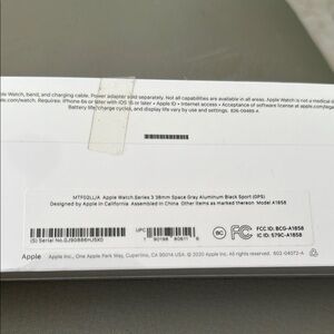 Apple Watch Series 3 Space Gray Aluminum